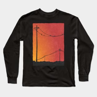 Power Lines Sunset Long Sleeve T-Shirt